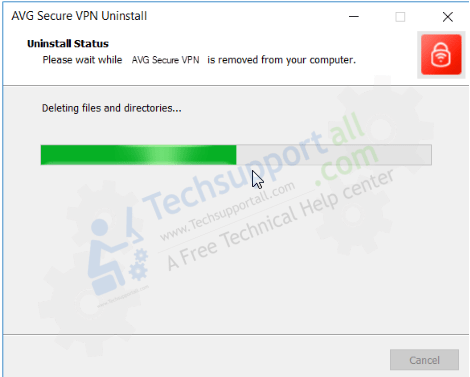 uninstalling and deleting AVG VPN files and directries