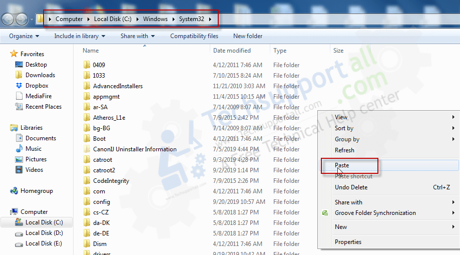 paste msvcr110.dll to the system 32 folder