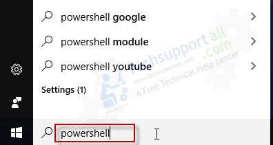 search for powershell