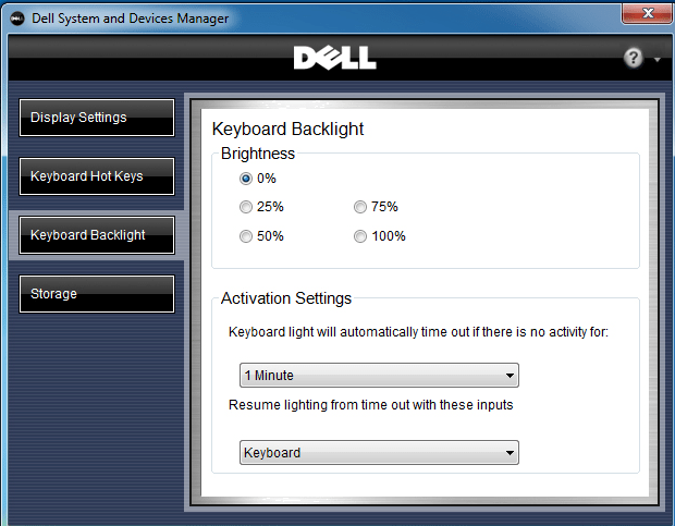 Keyboard backlight application