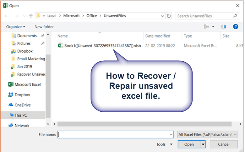 How To Recover An Unsaved Excel File