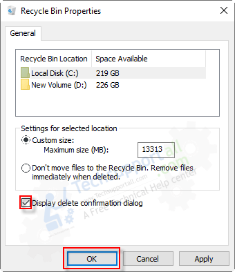 delete confirmation option 2