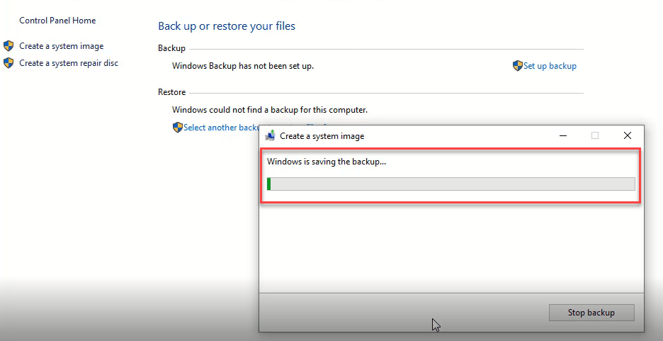 take backup of Windows 10