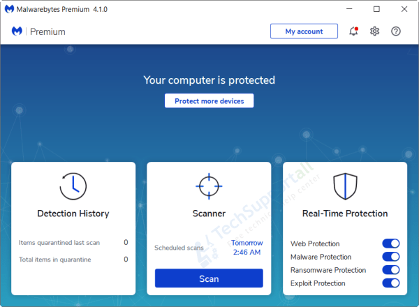 Malwarebytes as an on demand scanner