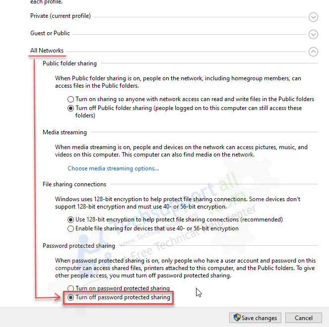 how to turn off simple file sharing windows 10