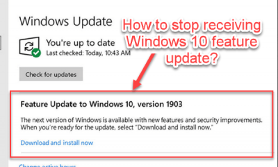 Windows 10 feature update New