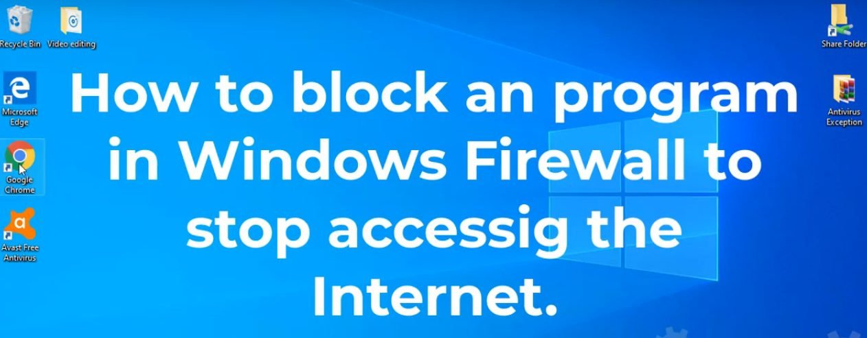 block a program through firewall