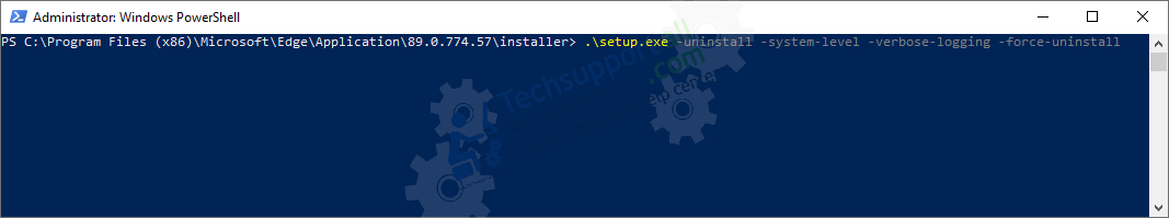 edge-uninstall-command