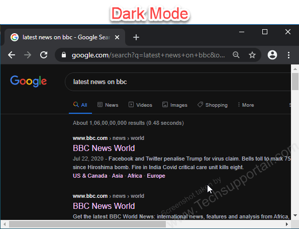 Dark Mode in Chrome