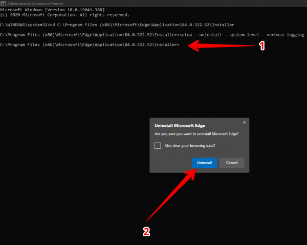 uninstalling microsoft edge uninstalling microsoft edge
