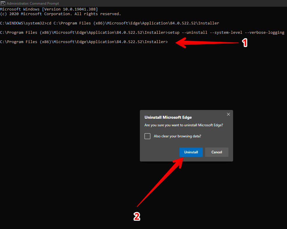 Remove Shortcuts From Microsoft Edge Browser