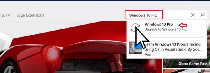 upgrade win 10 pro