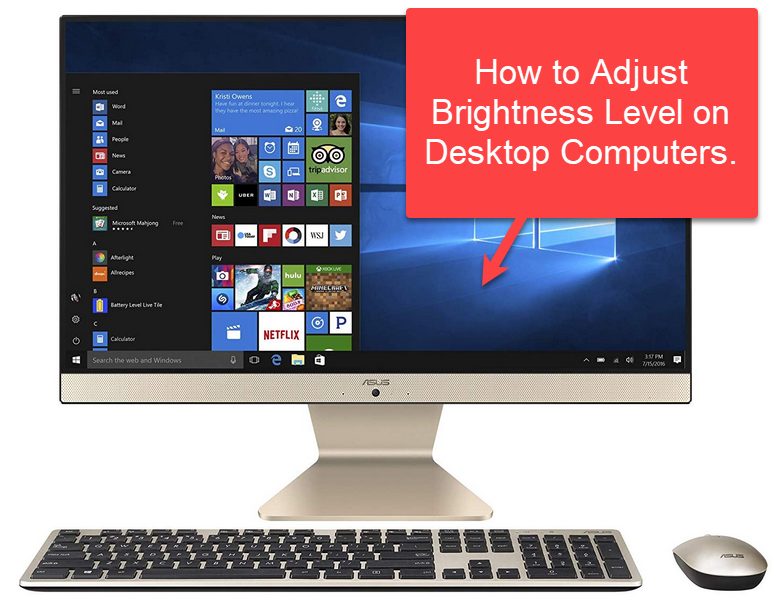 adjust brightness on desktop