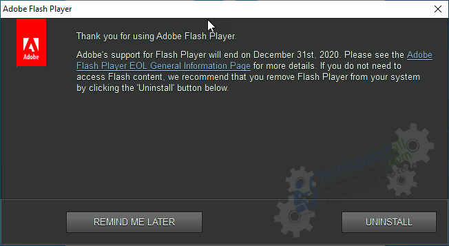 adobe flash player support end image