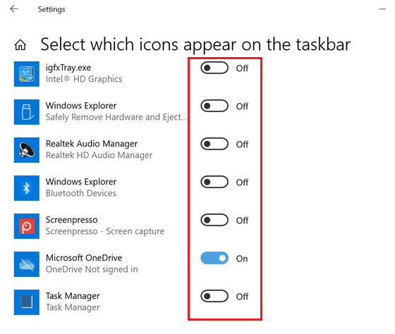 icons select