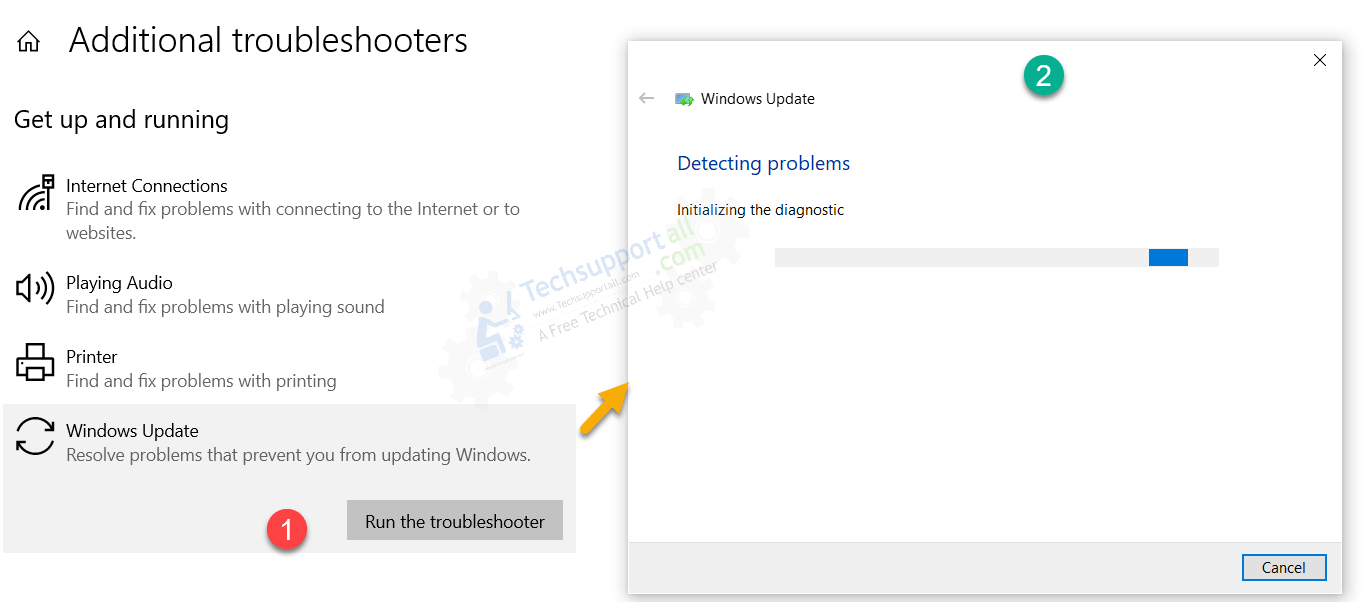 Windows update troubleshooter