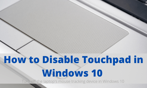 disable touchpad