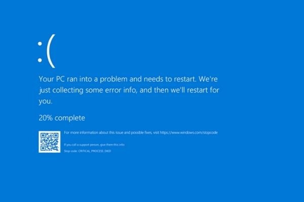 Blue screen of death