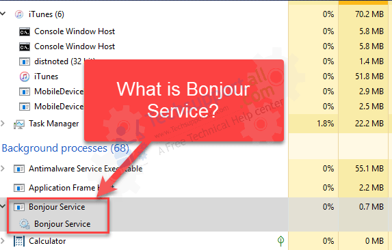 bonjour service windows 10