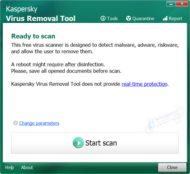 Kaspersky portable free virus removal tool