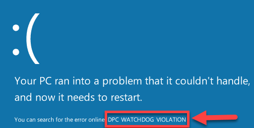 fix dpc watchdog violatioon error