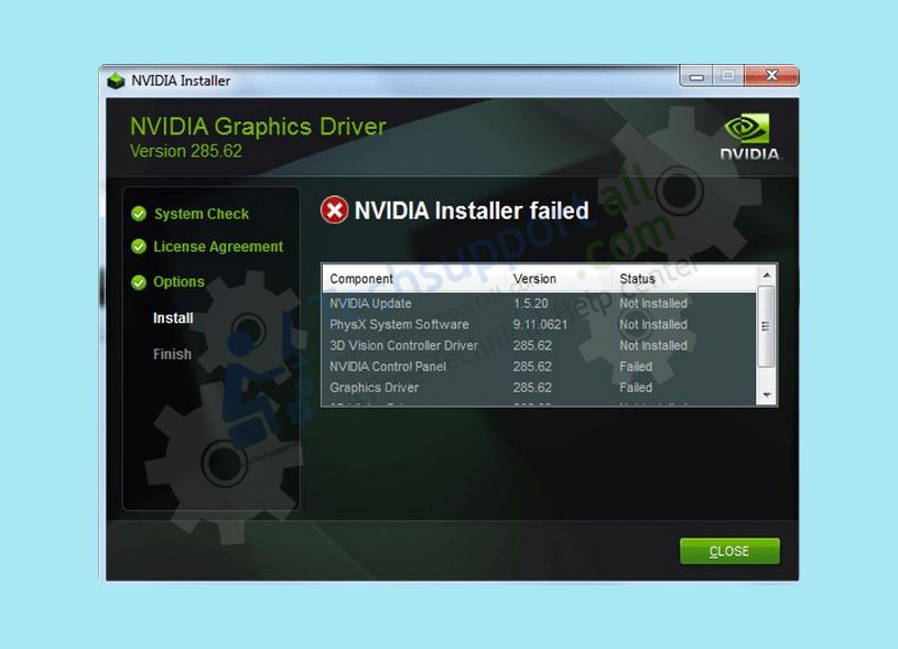 Fix NVIDIA Installer Failed