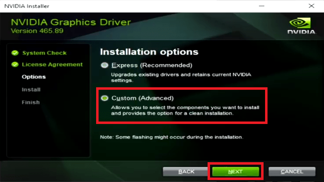 Nvidia installer 4
