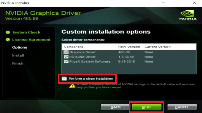 Nvidia installer 5