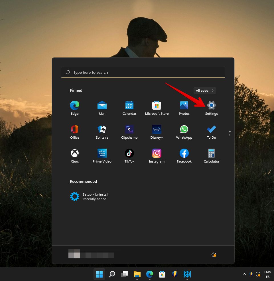 Go the settings to open up the option to change the taskbar alignment