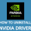 uninstall nvidia driver