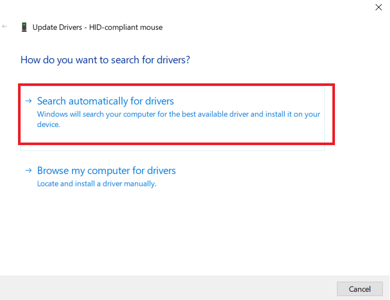 Search drivers automatically