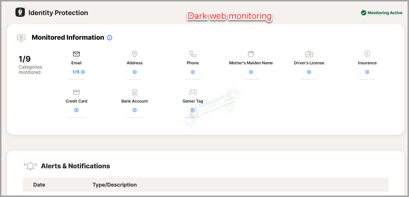 Norton identity protection dark web monitoring by lifelock