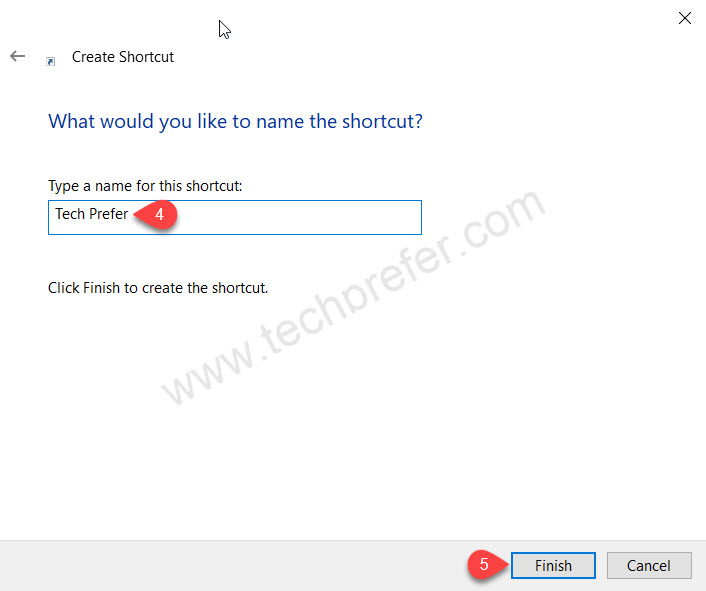 put webiste shortcut on desktop step 3