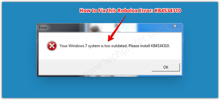 Roblox Error KB4534310