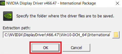 start extracting installer files in folder