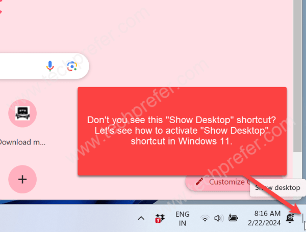 show desktop shortcut windows11 image