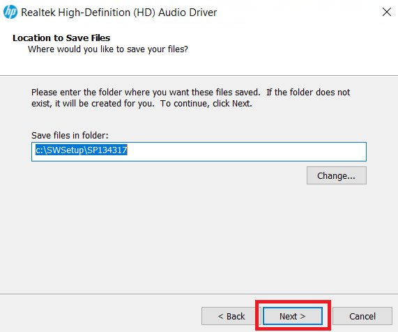 proceed by clicking next