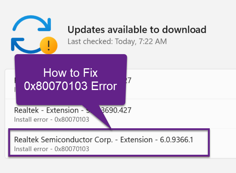 0x80070103 error fix